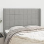 Voir la diapositive 1 : VIDAXL Tete de lit avec oreilles Gris clair 147x16x118/128 cm Tissu