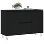 Voir la diapositive 3 : VIDAXL Buffet noir 104x35x70 cm bois d'ingenierie