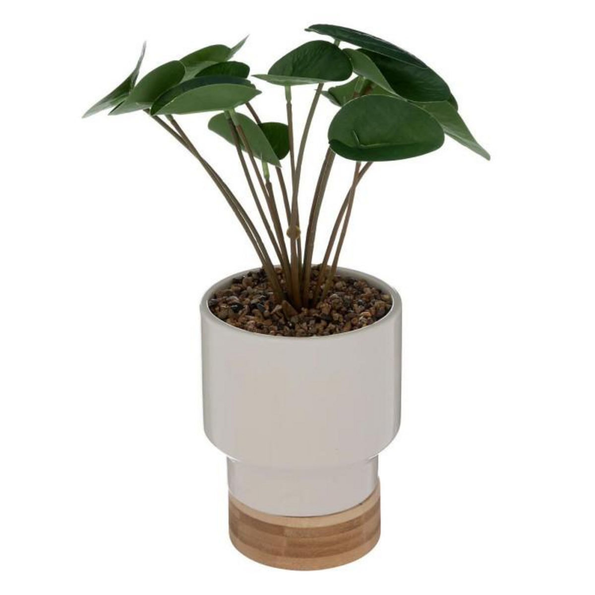 ATMOSPHERA Plante Artificielle en Pot  Col  26cm Blanc