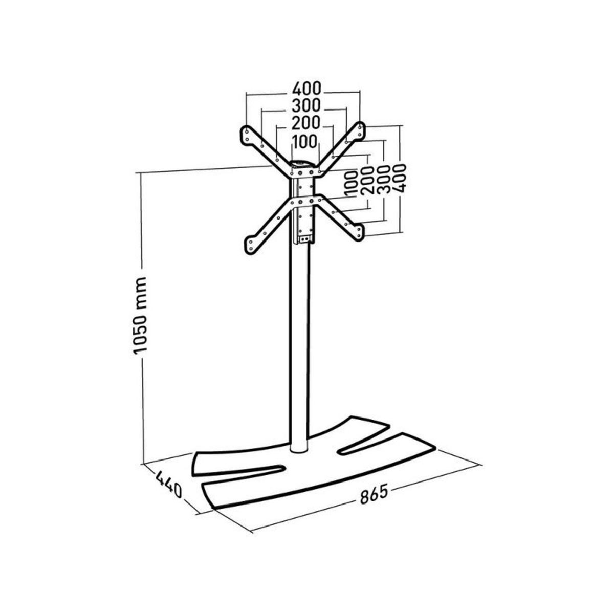 ERARD Meuble TV LUX-UP 1050L Blanc
