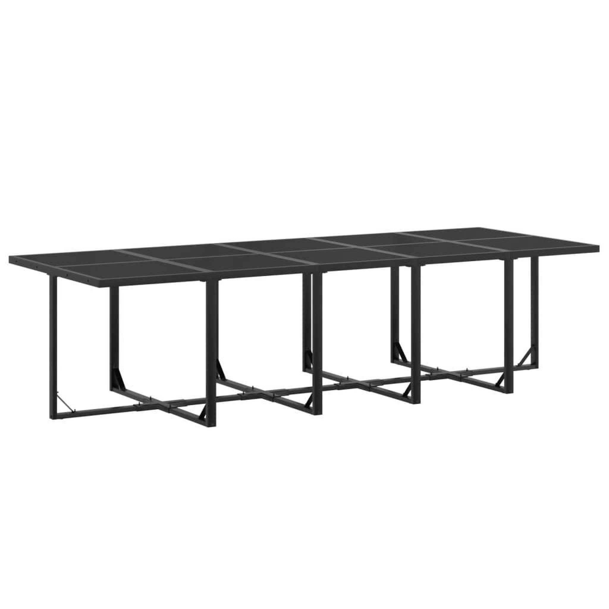 Voir la diapositive 3 : VIDAXL Ensemble a manger de jardin 15 pcs noir textilene