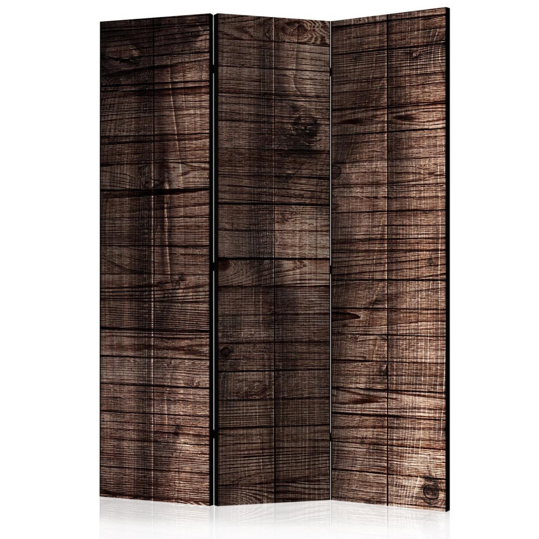 Paris Prix Paravent 3 volets  dark brown boards  135x172cm