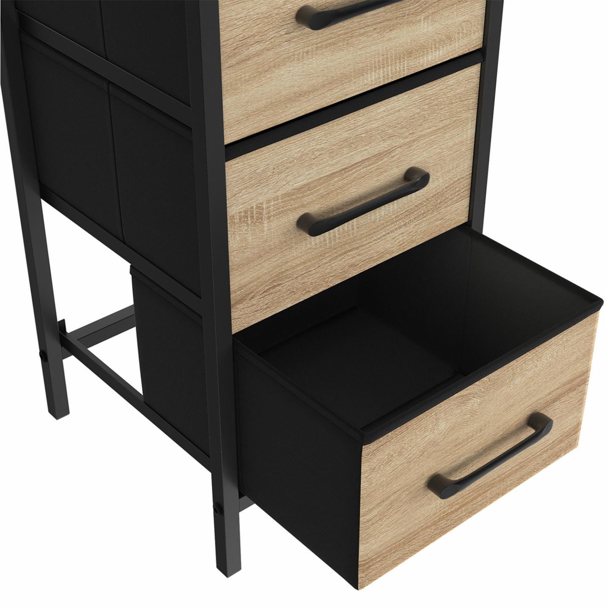Voir la diapositive 5 : ID MARKET Lot de 2 tables de chevet utah 3 tiroirs