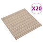 Voir la diapositive 1 : VIDAXL Dalles de tapis de sol 20 pcs 5 m^2 50x50 cm Beige raye