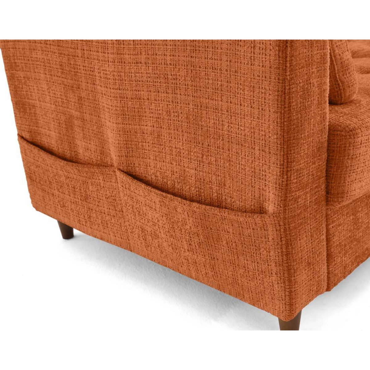 LISA DESIGN Anna - canapé d'angle droit 5 places convertible en velours texturé