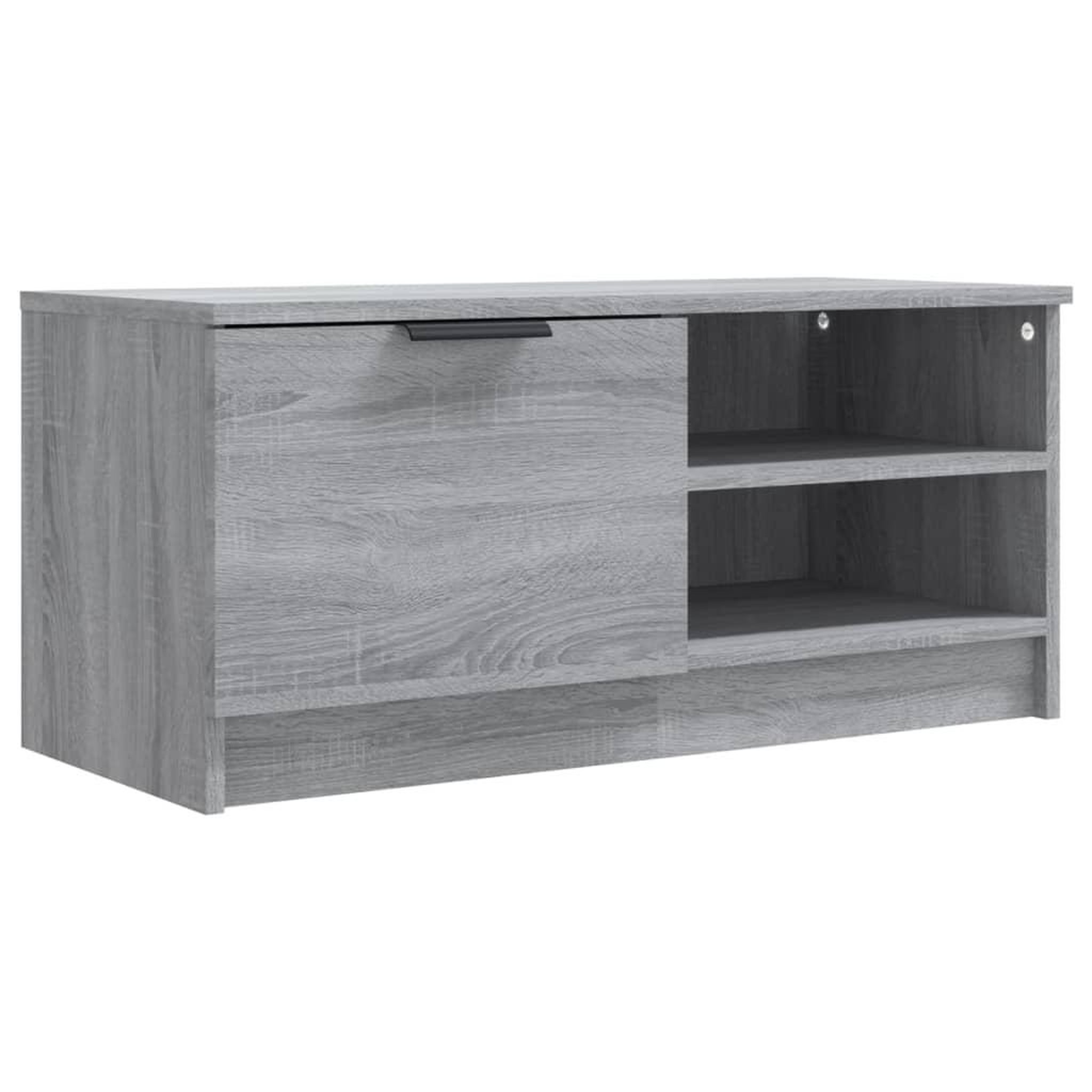 Voir la diapositive 2 : VIDAXL Meuble TV Sonoma gris 80x35x36,5 cm Bois d'ingenierie