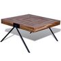 Voir la diapositive 3 : VIDAXL Table basse avec pieds en V Bois de teck recycle