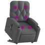Voir la diapositive 3 : VIDAXL Fauteuil inclinable de massage electrique Gris fonce Tissu