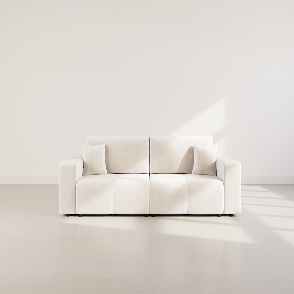 BEST MOBILIER Nicole - canapé droit 4 places convertible avec coffre en tissu