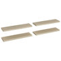Voir la diapositive 2 : VIDAXL Etageres murales flottantes 4 pcs chene 90x23,5x3,8 cm MDF