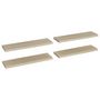 Voir la diapositive 2 : VIDAXL Etageres murales flottantes 4 pcs chene 90x23,5x3,8 cm MDF