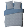 Voir la diapositive 2 : FUTURE HOME Parure housse de couette 200x200cm en polycoton + 2 taies