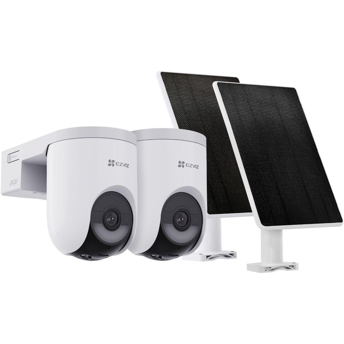 EZVIZ Pack sécurité 2 cam. HB8 Lite+ Panneau Solaire