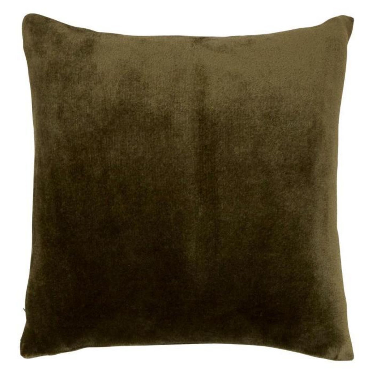 ATMOSPHERA Coussin en Flanelle Uni  Ollis  38x38cm Kaki