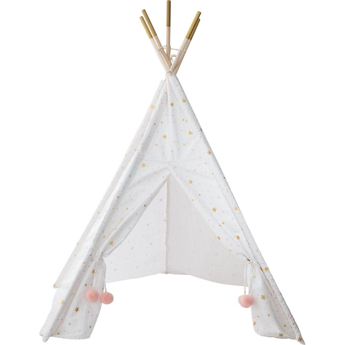 ATMOSPHERA FOR KIDS Tipi Déco Enfant à 5 Pieds avec Pompons Dorés