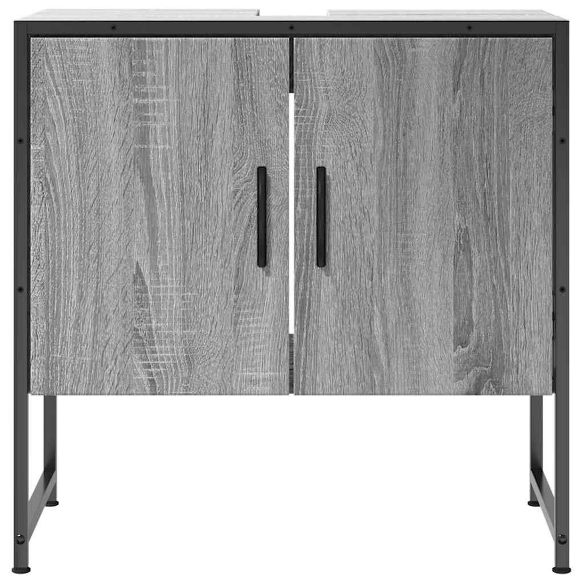 Voir la diapositive 5 : VIDAXL Armoire lavabo de salle de bain sonoma gris 60x33x60 cm