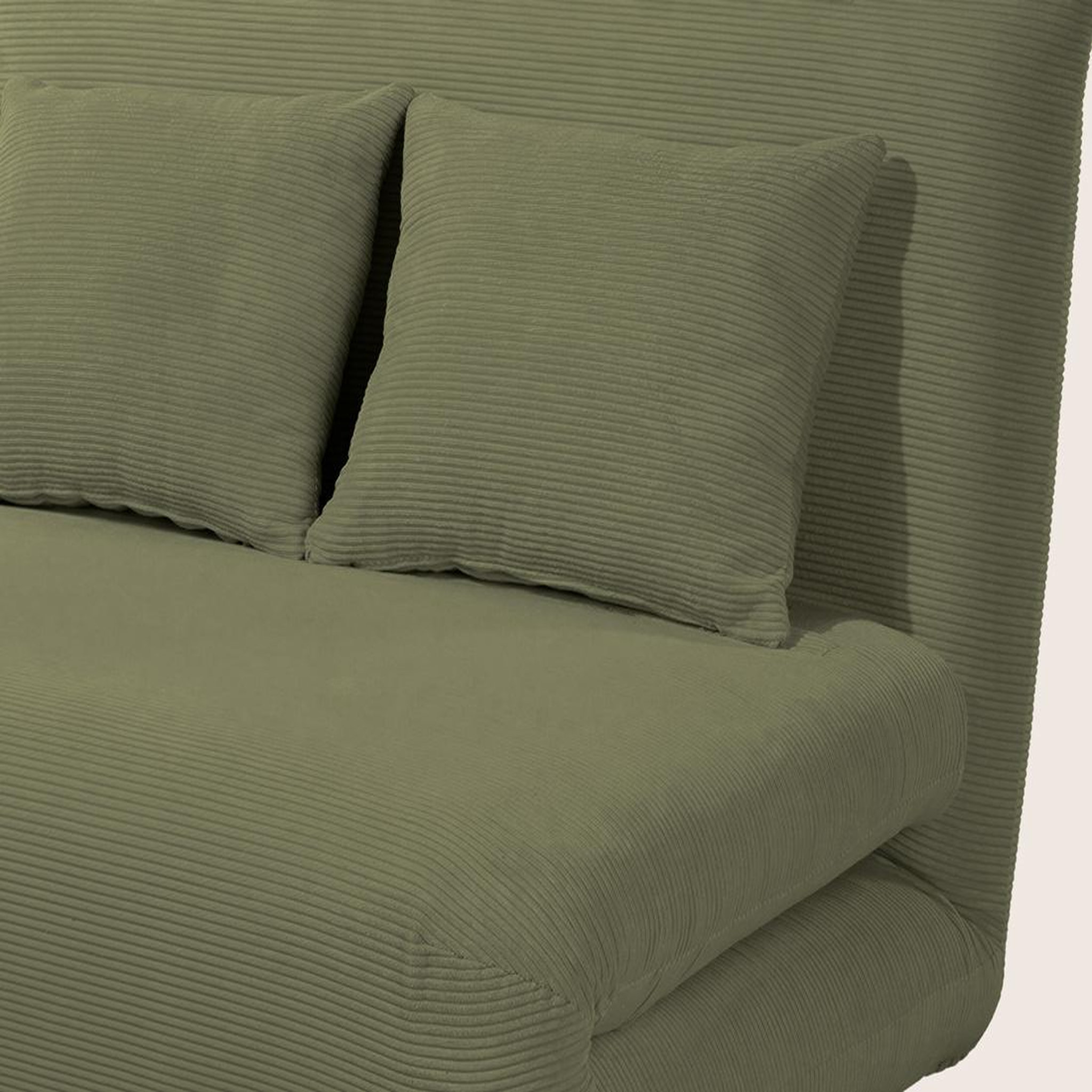 Voir la diapositive 5 : BEST MOBILIER Lumi - banquette convertible clic-clac 1 place en velours côtelé