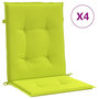 Voir la diapositive 2 : VIDAXL Coussins de chaise de jardin a dossier bas lot de 4 vert vif