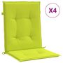 Voir la diapositive 2 : VIDAXL Coussins de chaise de jardin a dossier bas lot de 4 vert vif