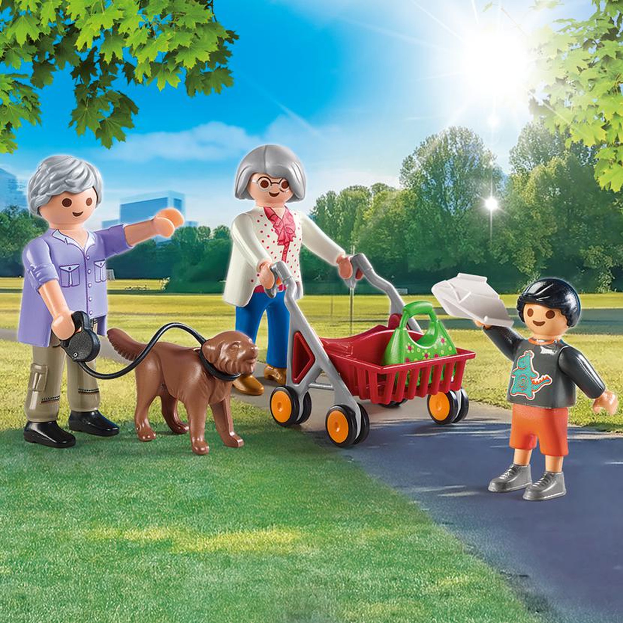 Voir la diapositive 2 : PLAYMOBIL 70990 - Grands-parents avec petit-fils
