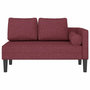 Voir la diapositive 3 : VIDAXL Chaise longue avec coussins rouge bordeaux tissu