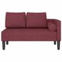 Voir la diapositive 3 : VIDAXL Chaise longue avec coussins rouge bordeaux tissu