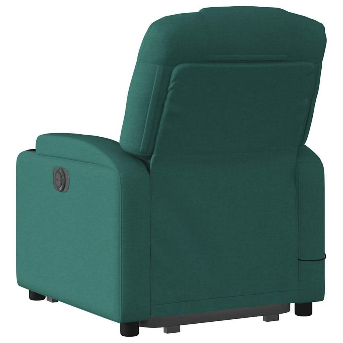 VIDAXL Fauteuil inclinable de massage electrique Vert fonce Tissu