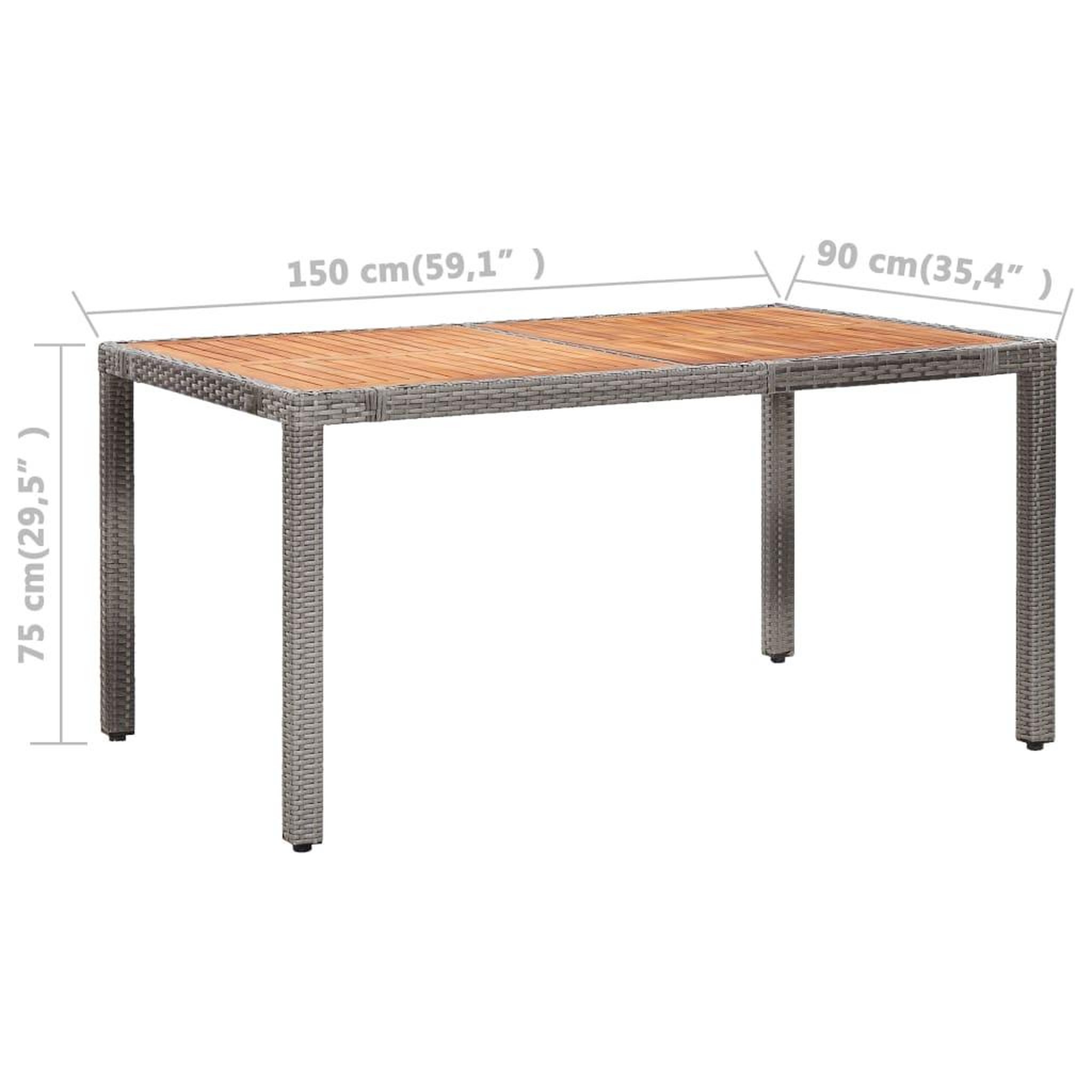 Voir la diapositive 6 : VIDAXL Salon de jardin 7 pcs avec coussins Resine tressee Gris