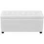 Voir la diapositive 4 : VIDAXL Pouf de rangement Cuir synthetique Blanc