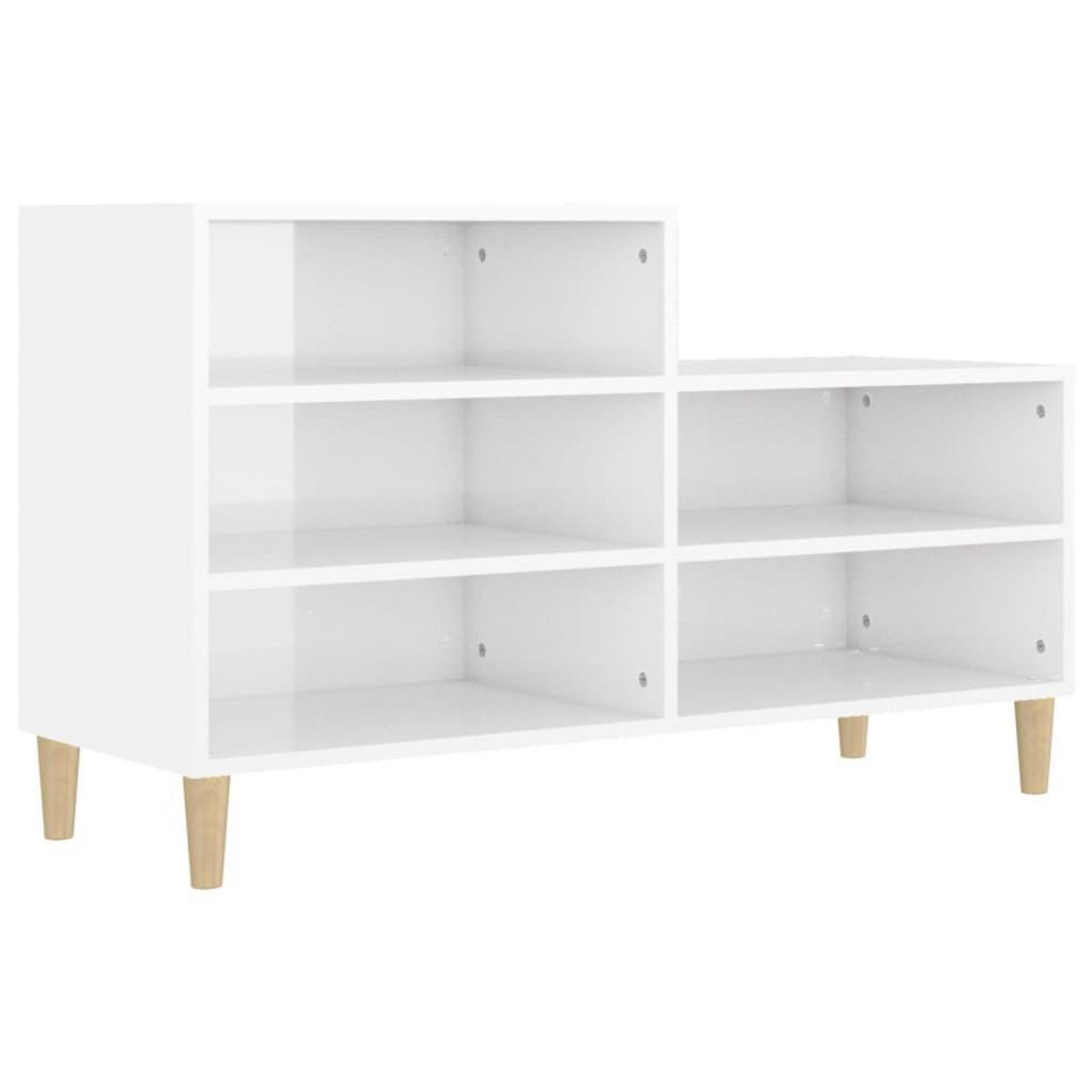 VIDAXL Armoire a chaussure Blanc brillant 102x36x60 cm Bois ingenierie