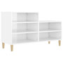 Voir la diapositive 2 : VIDAXL Armoire a chaussure Blanc brillant 102x36x60 cm Bois ingenierie