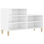 Voir la diapositive 2 : VIDAXL Armoire a chaussure Blanc brillant 102x36x60 cm Bois ingenierie