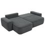 Voir la diapositive 2 : BEST MOBILIER Enma - canapé d'angle réversible 4 places convertible avec coffre en tissu texturé