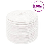 VIDAXL Corde de bateau Blanc complet 12 mm 100 m Polypropylene