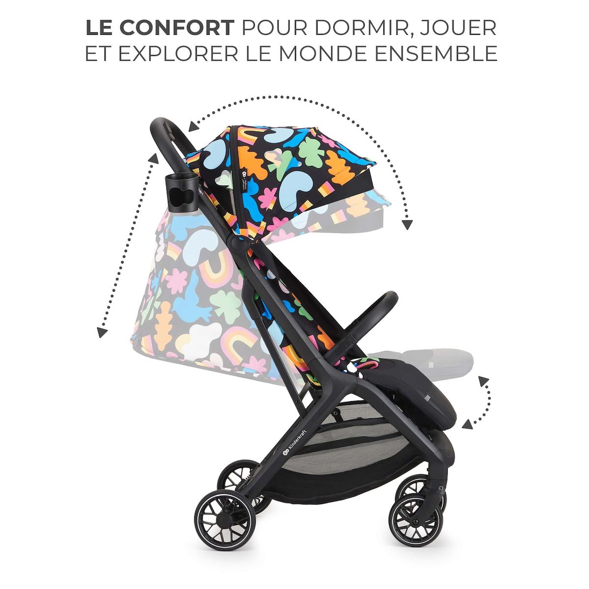 KINDERKRAFT Poussette de voyage légère avec pliage automatique