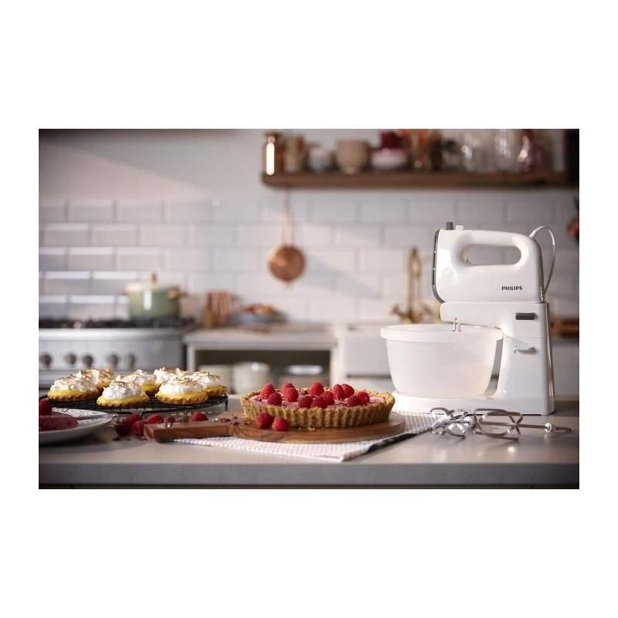 Voir la diapositive 2 : Philips Batteur - PHILIPS - HR3745/00 - 450 W - 3 L - Blanc