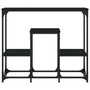 Voir la diapositive 4 : VIDAXL Table console noir 89,5x28x76 cm bois d'ingenierie
