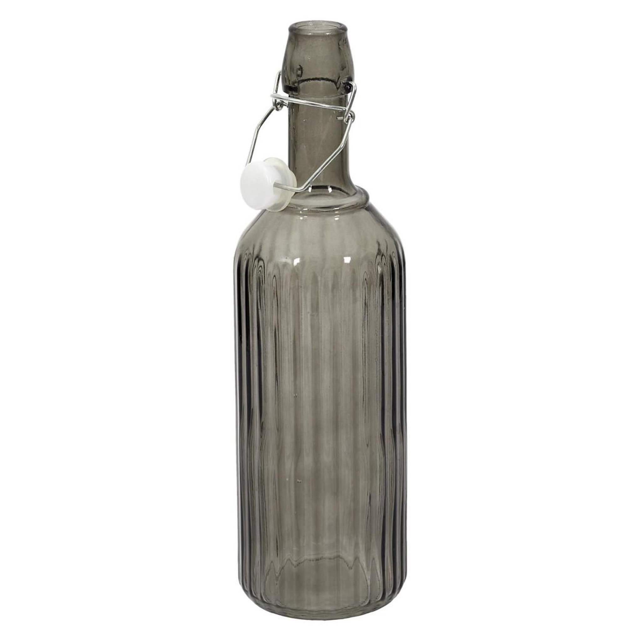 Voir la diapositive 2 : The Home Deco Factory Bouteille en verre design  clapet  1l gris