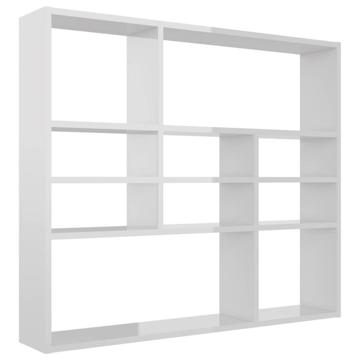VIDAXL Etagere murale Blanc brillant 90x16x78 cm Bois d'ingenierie