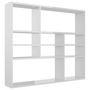 Voir la diapositive 2 : VIDAXL Etagere murale Blanc brillant 90x16x78 cm Bois d'ingenierie