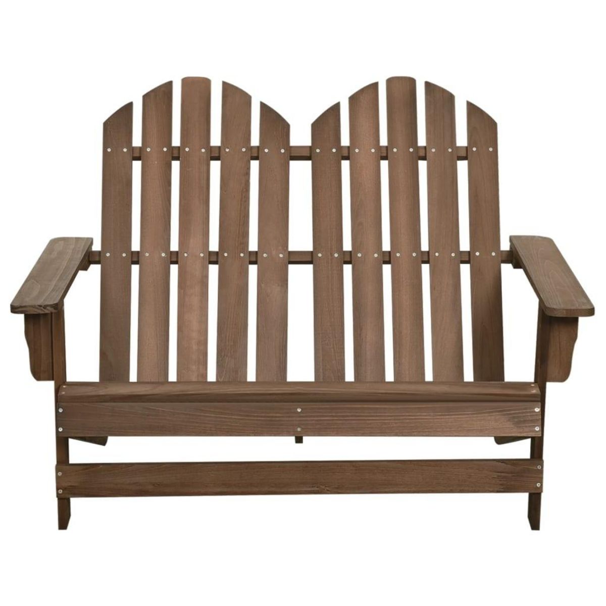 VIDAXL Chaise de jardin Adirondack 2 places bois sapin massif marron