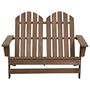 Voir la diapositive 2 : VIDAXL Chaise de jardin Adirondack 2 places bois sapin massif marron