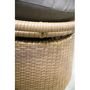 Voir la diapositive 5 : PARIS GARDEN Balancelle de jardin en résine tressée avec coussin taupe BORABORA