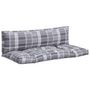 Voir la diapositive 4 : VIDAXL Coussins de palette 2 pcs carreaux gris tissu