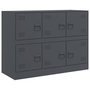 Voir la diapositive 2 : VIDAXL Buffet anthracite 99x39x73 cm acier