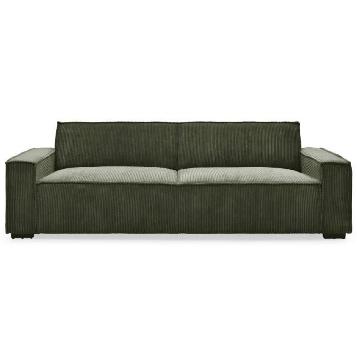 Paris Prix Canapé Convertible 3 Places Velours  Dudley  230cm Vert