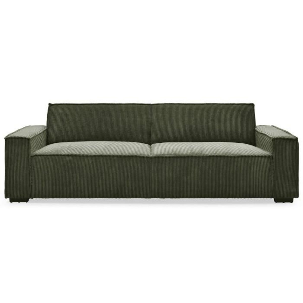 Paris Prix Canapé Convertible 3 Places Velours  Dudley  230cm Vert