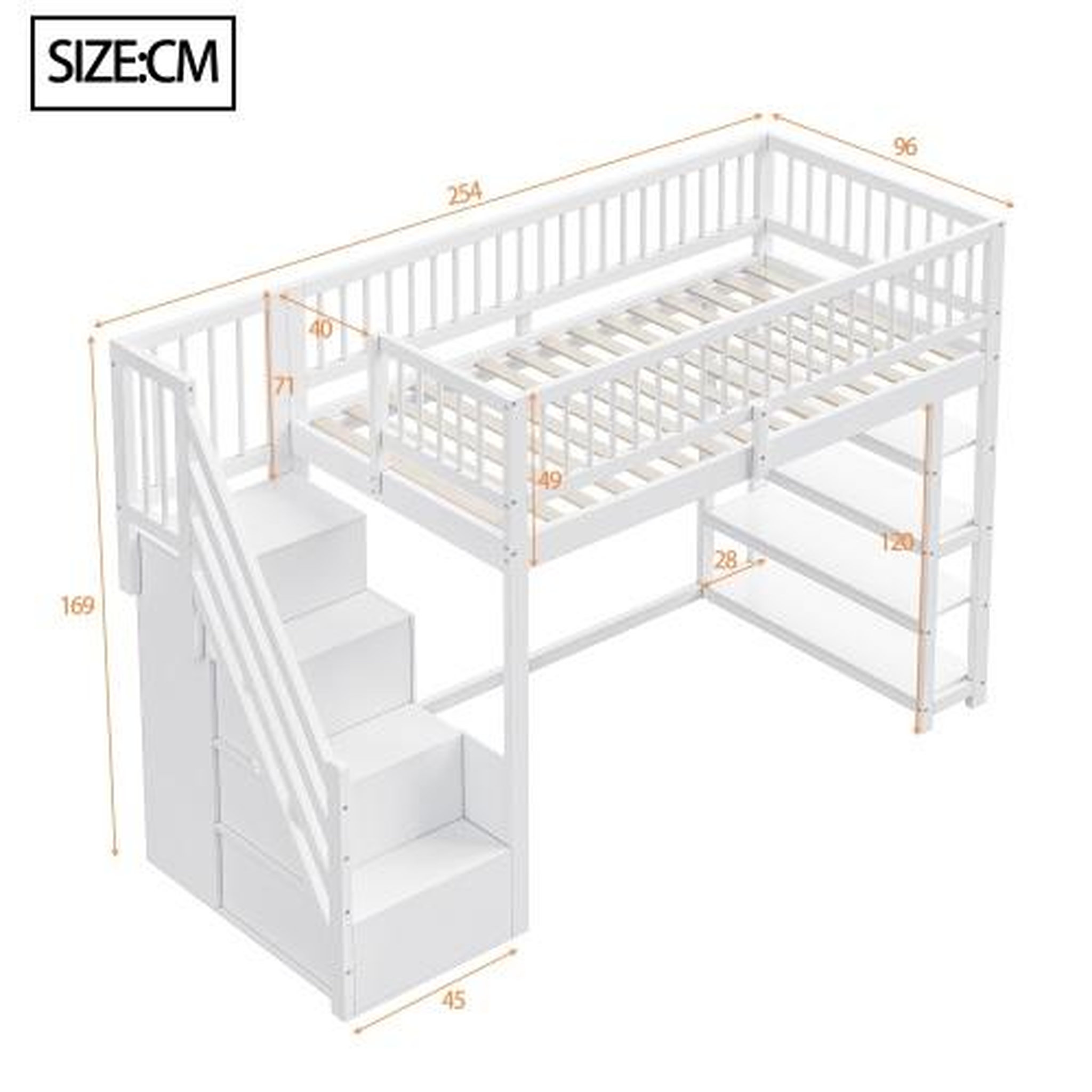 Voir la diapositive 3 : MERAX Lit mezzanine enfant