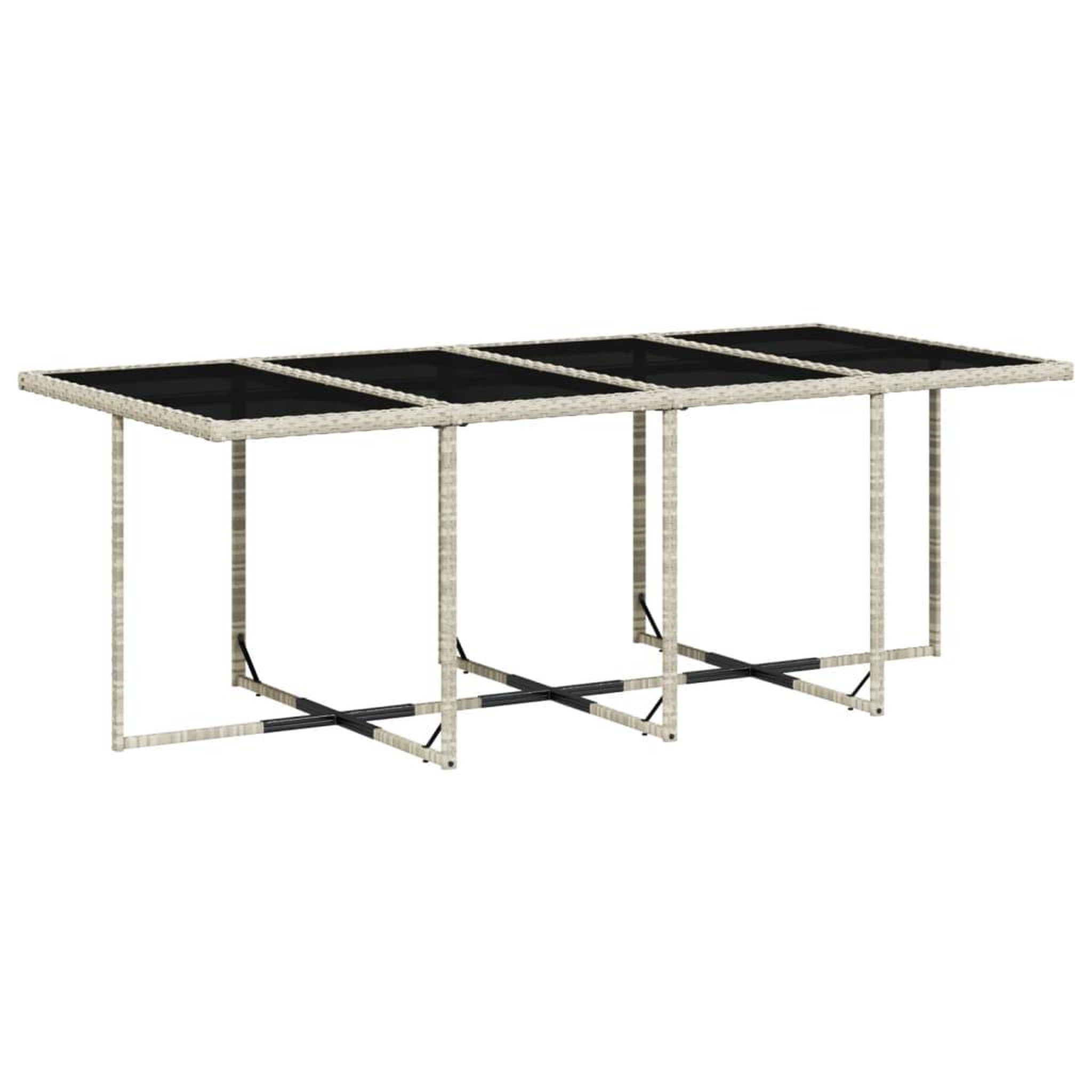Voir la diapositive 5 : VIDAXL Ensemble a manger de jardin et coussins 13 pcs gris clair rotin