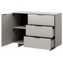 Voir la diapositive 2 : BEST MOBILIER Canterbury - buffet bas - beige - 3 tiroirs et 1 porte - 120 cm